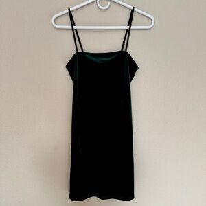 Elegant Black Velvet Slip Dress